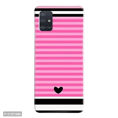 Dugvio? Printed Designer Back Case Cover for Samsung Galaxy A51 / Samsung A51 (Line Border with Little Heart)