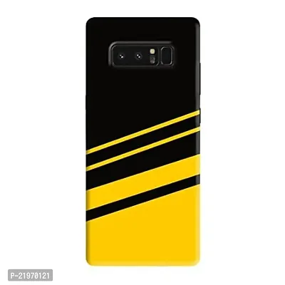 Dugvio? Printed Designer Back Case Cover for Samsung Galaxy Note 8 / Samsung Note 8 / N950F (Yellow and Black Texture)-thumb0