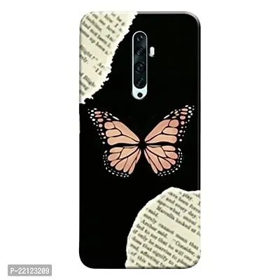 Dugvio? Printed Hard Back Case Cover Compatible for Realme C15 - Pink and Black Butterfly (Multicolor)