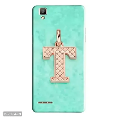 Dugvio? Polycarbonate Printed Hard Back Case Cover for Oppo F1 (T Name Alphabet)