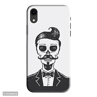 Dugvio? Polycarbonate Printed Hard Back Case Cover for iPhone XR (Skul with mustach)