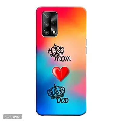 Dugvio? Printed Matt Finish Back Case Cover for Oppo F19 / Oppo F19S (Mama and Papa, Mom and Dad, Mummy Papa)-thumb0