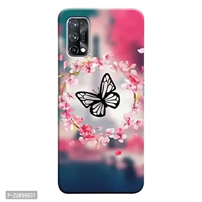 Dugvio? Printed Designer Back Case Cover for Realme X7 Pro (Pink Butterfly Theme)-thumb0