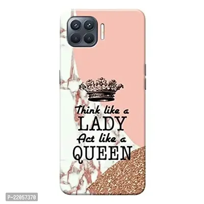 Dugvio? Printed Designer Matt Finish Hard Back Cover Case for Oppo F17 Pro/Oppo Reno 4F - Think Like a Lady Quotes-thumb0