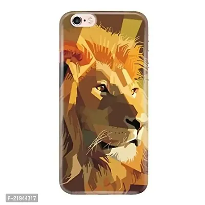 Dugvio? Polycarbonate Printed Hard Back Case Cover for iPhone 6 Plus (Lion face Art)