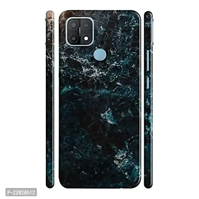 Dugvio? Printed Designer Hard Back Case Cover for Oppo A15 / Oppo A15S (Dark Marble)-thumb0