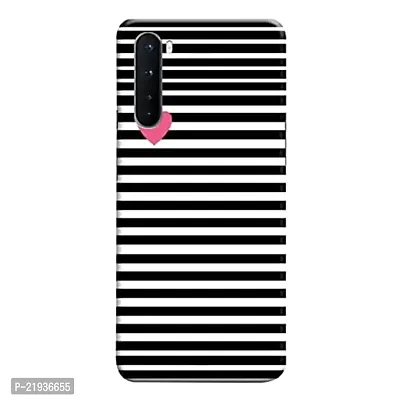 Dugvio? Polycarbonate Printed Hard Back Case Cover for OnePlus Nord (Black Pattern)