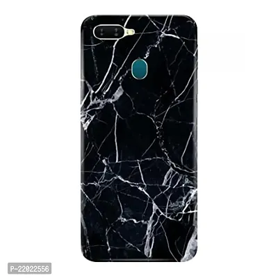 Dugvio? Printed Designer Hard Back Case Cover for Oppo A7 / Oppo A12 / Oppo A5S (Black Marble)