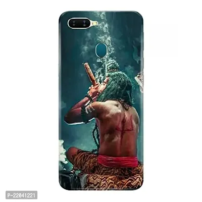 Dugvio? Printed Designer Matt Finish Hard Back Cover Case for Oppo A7 / Oppo A12 / Oppo A5S - Shiva with chillam