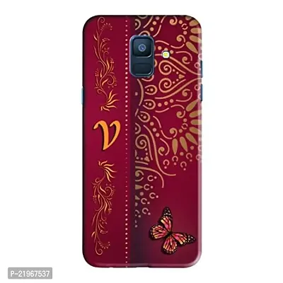 Dugvio? Printed Designer Back Case Cover for Samsung Galaxy A6 / Samsung A6 (2018)/ SM-A600F/DS (V Name Alphabet)-thumb0