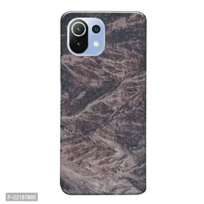 Dugvio? Printed Hard Back Cover Case for Xiaomi Mi 11 Lite/Xiaomi Mi 11 Lite 5G / Xiaomi 11 Lite NE 5G - Grey Marble-thumb0