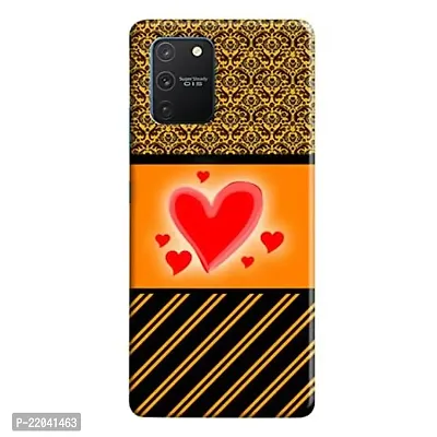 Dugvio? Printed Designer Matt Finish Hard Back Case Cover for Samsung Galaxy S10 Lite/Samsung S10 Lite (Heart Art)