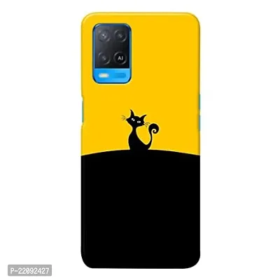 Dugvio? Printed Hard Back Case Cover for Oppo A54 / Oppo A54 (4G) (Cute Black Cat)