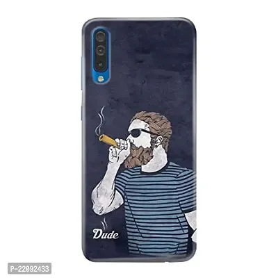 Dugvio? Printed Colorful Smoking Man Dude Style Designer Hard Back Case Cover for Samsung Galaxy A50 / Samsung A50 / SM-A505F/DS (Multicolor)