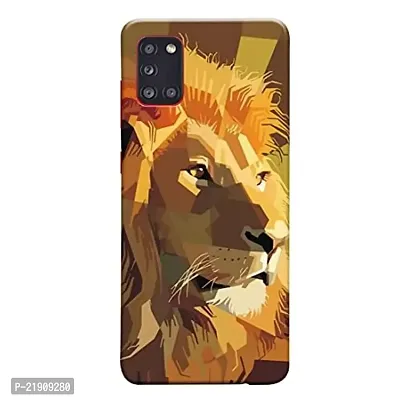 Dugvio? Polycarbonate Printed Hard Back Case Cover for Samsung Galaxy A31 / Samsung A31 (Lion face Art)