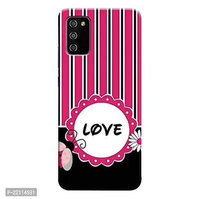 Dugvio? Printed Hard Back Case Cover Compatible for Samsung Galaxy M02S / Samsung Galaxy F02S - Love Floral (Multicolor)