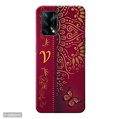 Dugvio? Printed Designer Matt Finish Hard Back Cover Case for Oppo A74 (5G) - V Name Alphabet