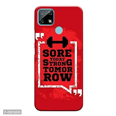 Dugvio? Printed Designer Hard Back Case Cover for Realme Narzo 30A (Gym Motivation Quotes)-thumb0