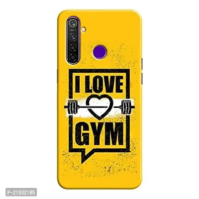 Dugvio? Polycarbonate Printed Hard Back Case Cover for Realme 5 Pro (I Love Gym Quotes)