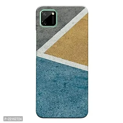 Dugvio? Printed Hard Back Case Cover Compatible for Realme C11 - Blue and Grey Pattern (Multicolor)-thumb0