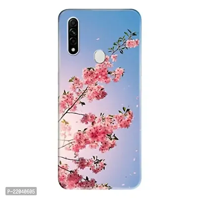 Dugvio? Printed Designer Matt Finish Hard Back Cover Case for Oppo A31 - Sky with Pink Floral