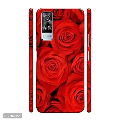 Dugvio? Printed Designer Hard Back Case Cover for Vivo Y51 / Vivo Y51 (2020) (Red Rose Flowers)