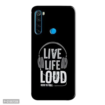 Dugvio? Polycarbonate Printed Hard Back Case Cover for Xiaomi Redmi Note 8 (Live Life Loud)
