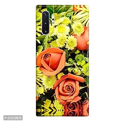 Dugvio? Polycarbonate Printed Hard Back Case Cover for Samsung Galaxy Note 10 Plus/Samsung Note 10 Pro (Flowers Art)