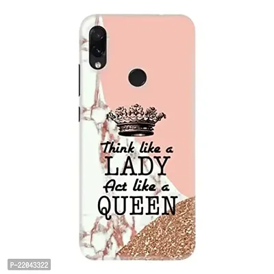 Dugvio? Printed Designer Matt Finish Hard Back Case Cover for Xiaomi Redmi Y2 (Think Like a Lady Quotes)