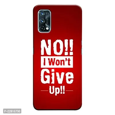 Dugvio? Printed Designer Matt Finish Hard Back Cover Case for Realme X7 - Motivation Quotes Never give up
