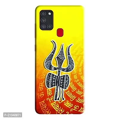 Dugvio? Polycarbonate Printed Hard Back Case Cover for Samsung Galaxy A21S / Samsung A21S (Lord Shiva Trishul)