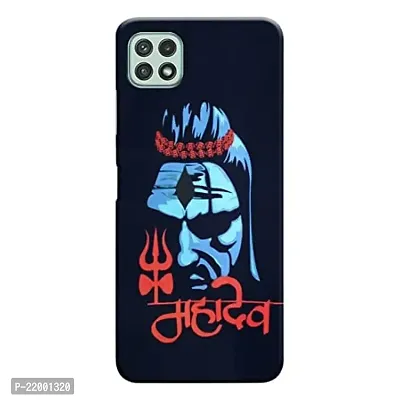 Dugvio? Printed Designer Matt Finish Hard Back Cover Case for Samsung Galaxy A22 (5G) - Lord mahadev Lord Shiva