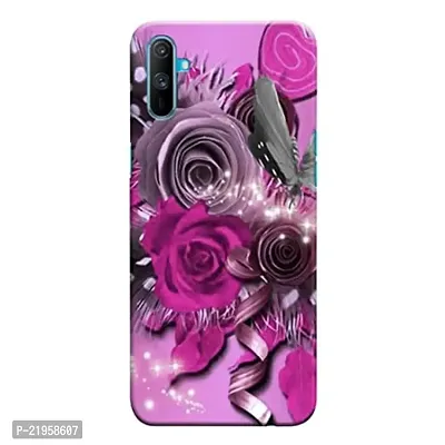 Dugvio? Poly Carbonate Back Cover Case for Realme C3 - Rose Effect
