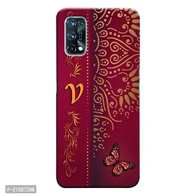 Dugvio? Printed Designer Matt Finish Hard Back Cover Case for Realme X7 - V Name Alphabet