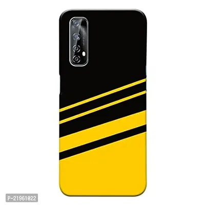 Dugvio? Poly Carbonate Back Cover Case for Realme Narzo 20 Pro - Yellow and Black Texture