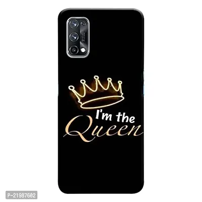 Dugvio? Printed Designer Matt Finish Hard Back Cover Case for Realme X7 - I am The Queen