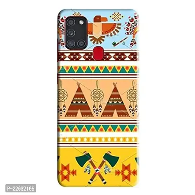 Dugvio? Printed Designer Matt Finish Hard Back Case Cover for Samsung Galaxy A21S / Samsung A21S (Rajasthani Pattern)