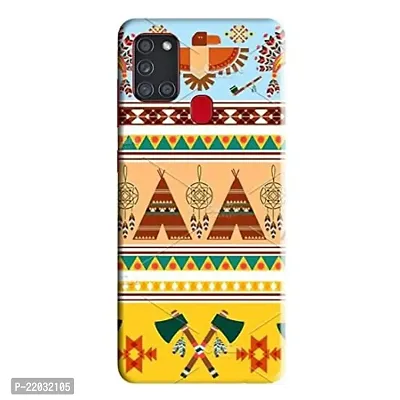 Dugvio? Printed Designer Matt Finish Hard Back Case Cover for Samsung Galaxy A21S / Samsung A21S (Rajasthani Pattern)-thumb0