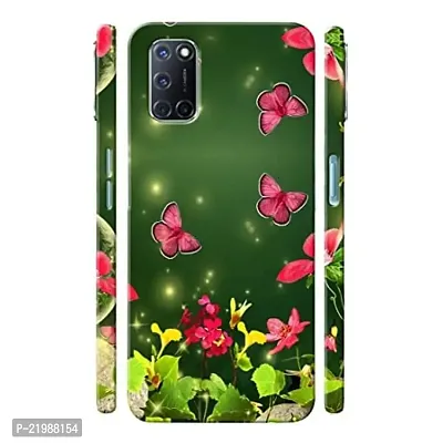 Dugvio? Printed Designer Back Cover Case for Oppo A52 - Pink Butterfly Design Art