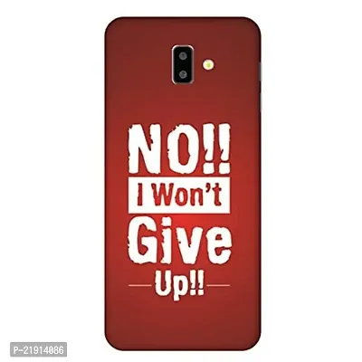 Dugvio? Polycarbonate Printed Hard Back Case Cover for Samsung Galaxy J6 Plus/Samsung J6 + / SM-J610FN/DS (Motivation Quotes Never give up)-thumb0