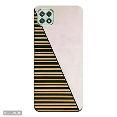 Dugvio? Printed Designer Matt Finish Hard Back Cover Case for Samsung Galaxy A22 (5G) - Wooden Art