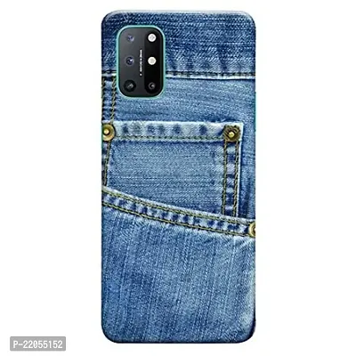 Dugvio? Printed Designer Back Cover Case for OnePlus 8T - Blue Pocket Jeans