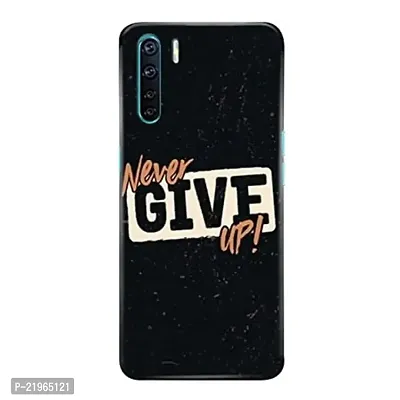 Dugvio? Poly Carbonate Back Cover Case for Oppo F15 - Never Give up Motivation Quotes