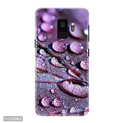 Dugvio? Polycarbonate Printed Hard Back Case Cover for Samsung Galaxy S9 / Samsung S9 / G960F (Leaf with Drop)