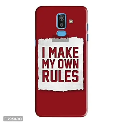 Dugvio? Printed Designer Matt Finish Hard Back Case Cover for Samsung Galaxy J8 / Samsung Galaxy On8 / J810G/DS (I Make My Own Rules)