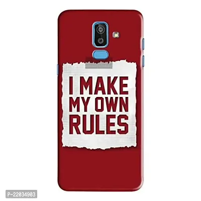 Dugvio? Printed Designer Matt Finish Hard Back Case Cover for Samsung Galaxy J8 / Samsung Galaxy On8 / J810G/DS (I Make My Own Rules)-thumb0