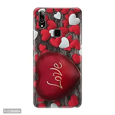 Dugvio Polycarbonate Printed Colorful Love Wooden Background Designer Hard Back Case Cover for Vivo Y95 (Multicolor)