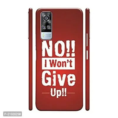 Dugvio? Polycarbonate Printed Hard Back Case Cover for Vivo Y51A / Vivo Y31 (Motivation Quotes Never give up)