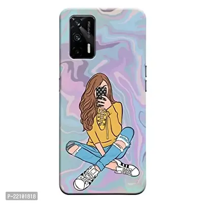 Dugvio? Printed Designer Back Case Cover for Realme X7 Max (5G) / Realme GT Neo/Realme GT Neo Flash (Selfie Queen, Beautiful Girl)
