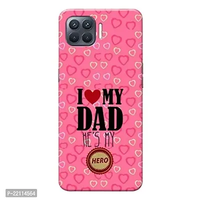 Dugvio? Printed Hard Back Case Cover Compatible for Oppo F17 - I Love My Dad (Multicolor)